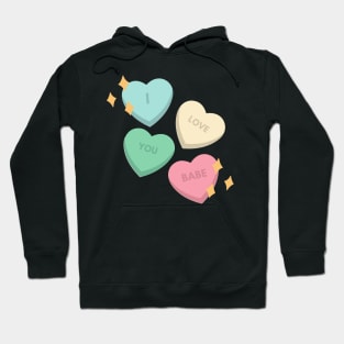 I Love You Babe couple real love with relationship Hoodie